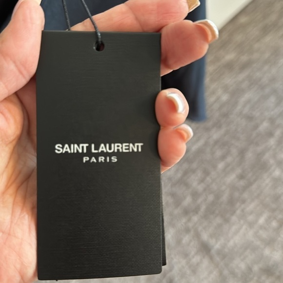 Yves SAINT LAURENT Authentic luxury Crew Neck Navy cotton sweatshirt- large - Picture 6 of 15